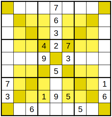 robakun2011's tweet photo. #数独 #sudoku #ナンプレ #numberplace
対角線・はいぱあ問題9x9です(*^^*)
基本的な解き方で解けます(^_-)❤️
通常のルールに加えて、色付きのマス(対角線やブロック)にも全ての数字が入ります。
#robakun https://t.co/fPmvFXQdAp