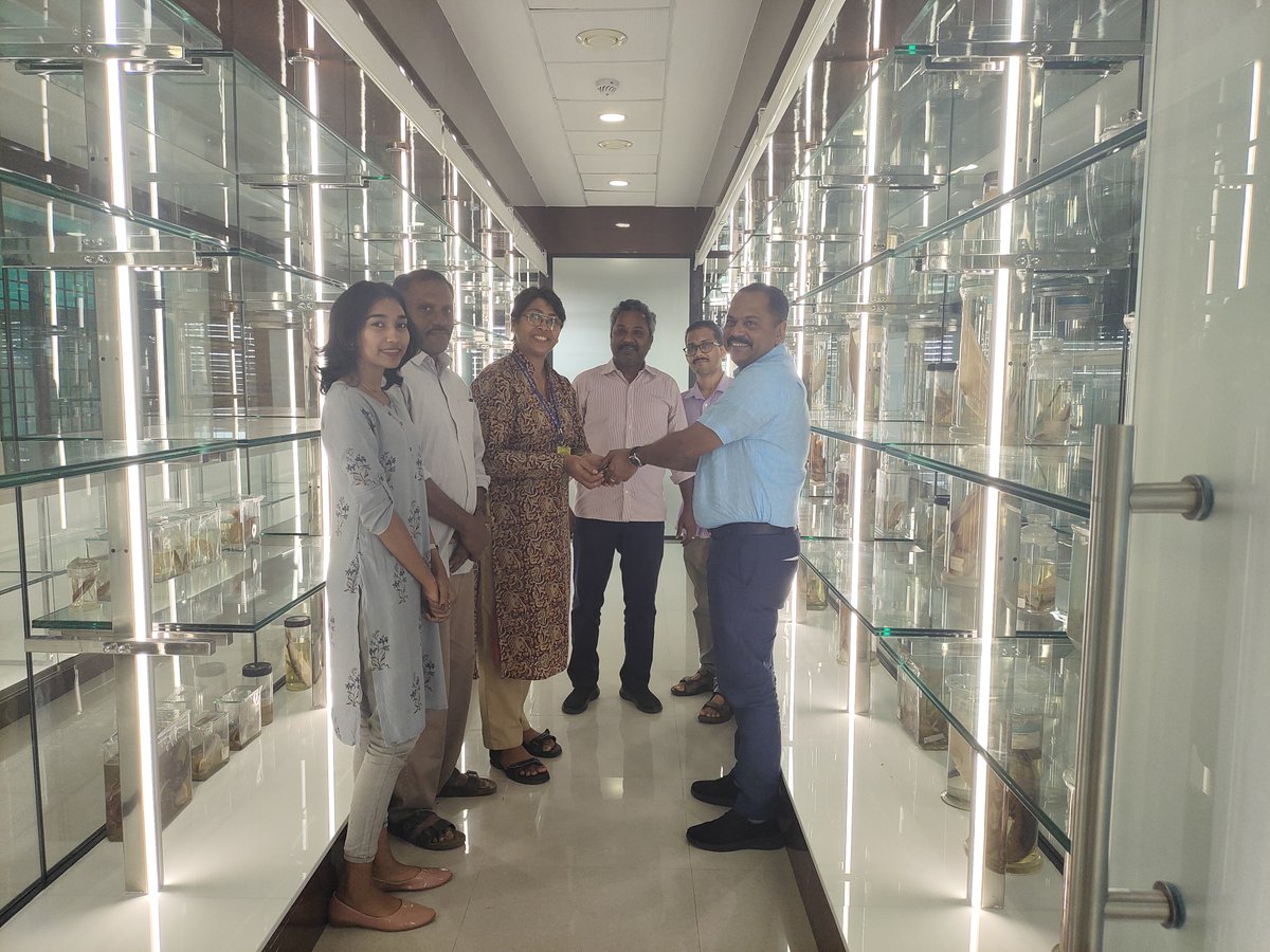 CMLRE has refurbished the Referral Centre to showcase its deep-sea specimen collections. Dr. Sherine S Cubelio, Scientist-E, CMLRE, received the key from the WAPCOS team in the presence of Shri Saravanane N, Scientist-F, CMLRE.