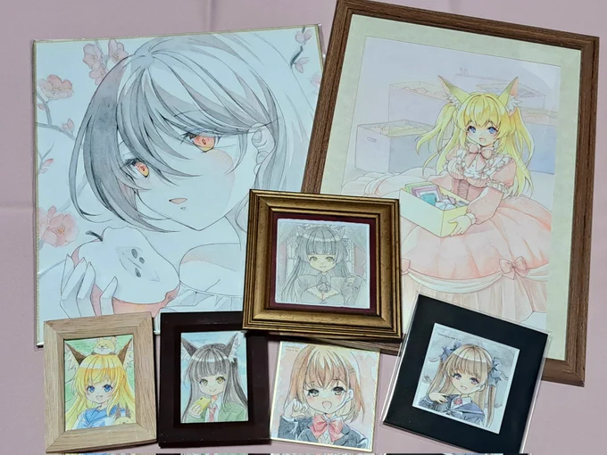 原画仕分けほぼ完了。原画市に並べなかった作品もありますが、以下の予定をしています。画像1:本日より通販開始予定(時刻未定)画像2:3/2制服コミュニケーションなごや頒布予定(当日非売作品も展示予定)画像3:3/2パステルカラー展(鎌倉MONA様)初日より通販開始予定良いご縁がありますように 