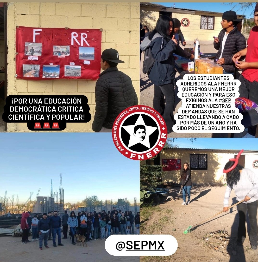 sonora_fnerrr's tweet photo. Ante el nulo avance en la solución a nuestras demandas y las próximas campañas electorales los jóvenes adheridos a la FNERRR exigimos a la SEP respuesta a nuestras peticiones.🚨
#SEPMx https://t.co/78Vdem5xb0