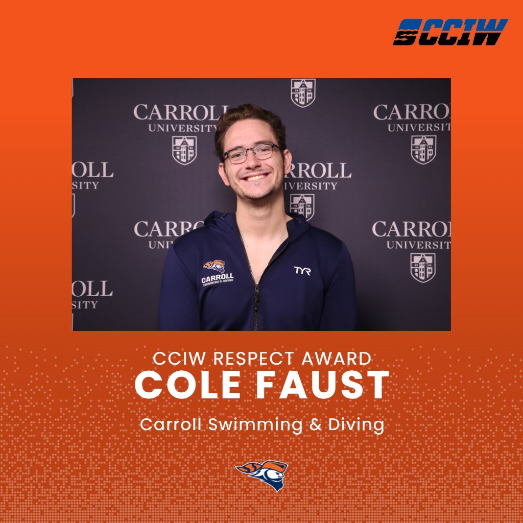 #Congrats to <a href="/Pio_Swim_Dive/">Carroll University Swimming and Diving</a> members Josie Peterson, Hannah Gregory, and Cole Faust for All-CCIW recognition this weekend at the CCIW Championships! Josie was selected to the All-Conference Team while Hannah and Cole earned the RESPECT Awards for Carroll. #GoPios
