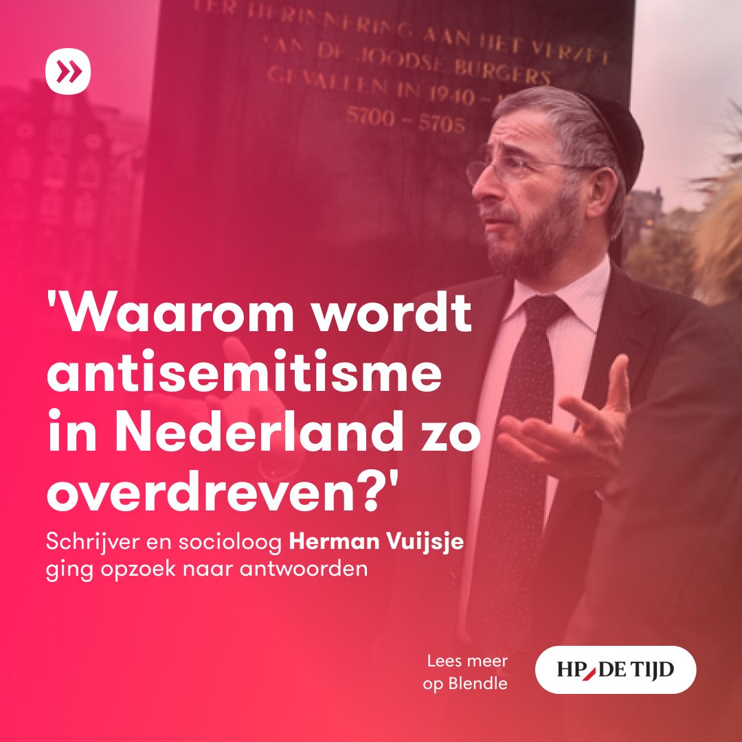Veel Nederlanders maken zich zorgen over de toegenomen jodenhaat, zeker sinds 7 oktober. Voor <a href="/HPdeTijdNL/">HP/De Tijd</a> schreef socioloog en schrijver Herman Vuijsje een boeiend artikel, over bezorgdheid en zelfkastijding.

📚 Het volledige artikel lees je op Blendle: bit.ly/49pw33O