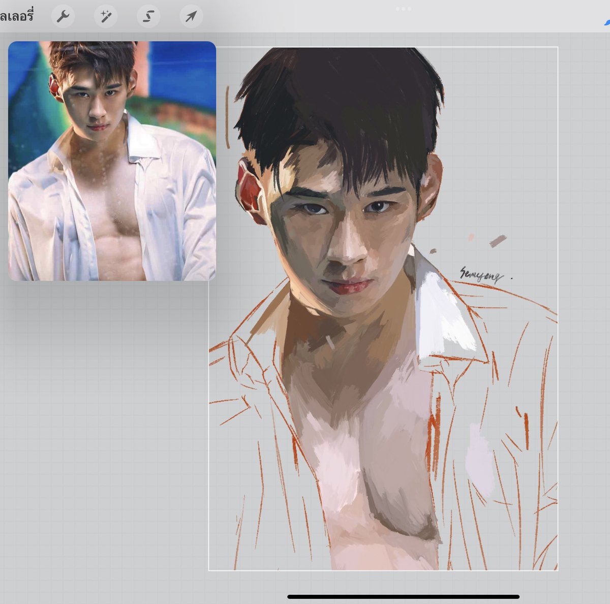 semyong_Artist's tweet image. พี่จู มาดูนี่เร็ว ตั้งใจวาดมากกกกก💓🫶🏻
#JuniorATLAS #ATLASIGotThatMagic_KeyViaual 
@NapatJunior