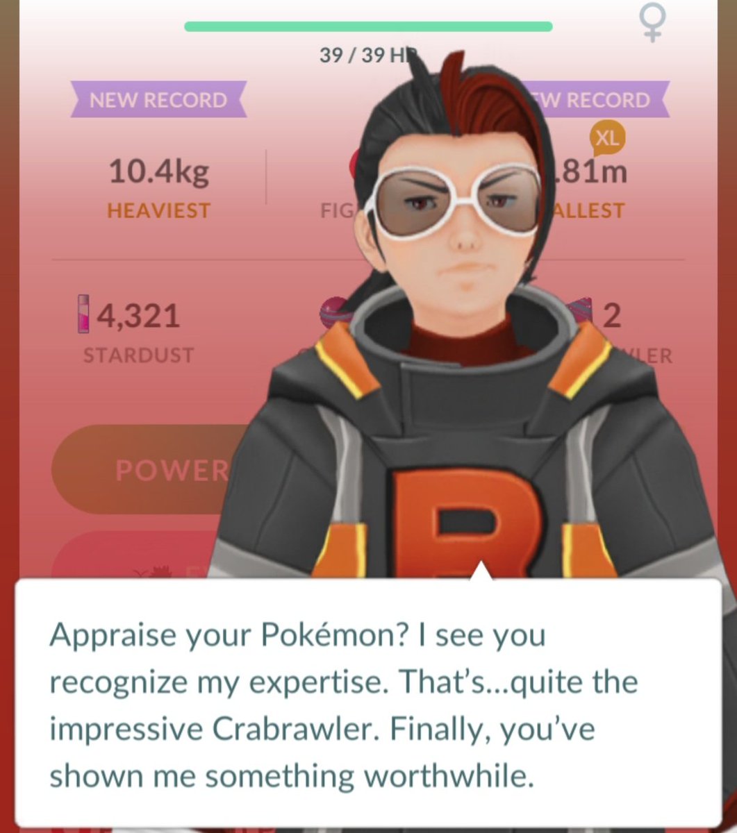 JadenBlaydes's tweet image. "An impressive Crabrawler" he says as the stats are absolute trash XD.
#PokemonGOApp 
#PokemonGO
#TeamRocketGO
#Crabrawler