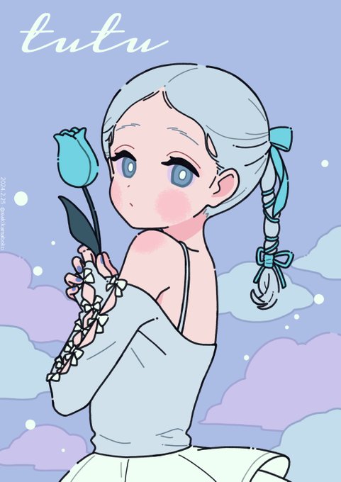 「1girl aqua ribbon」 illustration images(Latest)