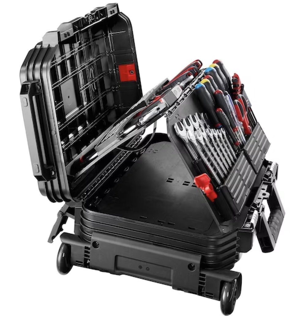 SontaSolutions's tweet image. #FACOM Rolling case with large #industrialmaintenance set 68 tools
Easy transportation.
Modular #toolsorganization.
Ideal for #craftspersons and itinerant #technicians.
#sontatools #sontasolutions #sonta #toolkit #servicetechnician #innovation #creativity #mro #industrialtools