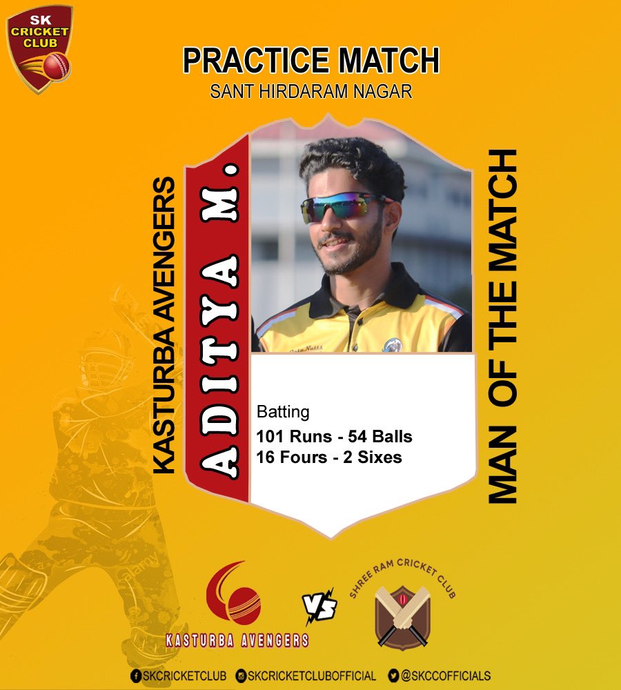 Skccofficials's tweet photo. ADITYA MUJUMDAR played a match winning knock against Shree Ram Cricket Club yesterday at Sant Hirdaram Nagar

#skcricketclub #skcc #cricket #adityamujumdar #knock #matchwinning #ton https://t.co/UP2ZTTRamH