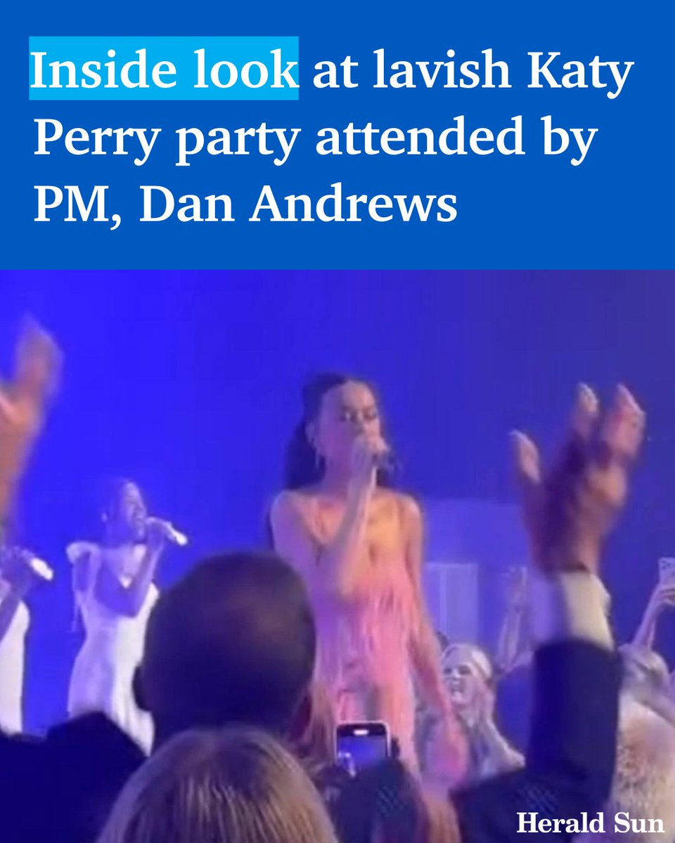 theheraldsun's tweet image. Anthony Albanese, Victorian Premier Jacinta Allan and her predecessor Dan Andrews were among privileged guests at popstar Katy Perry’s private show. &amp;gt; bit.ly/3SUsFXX