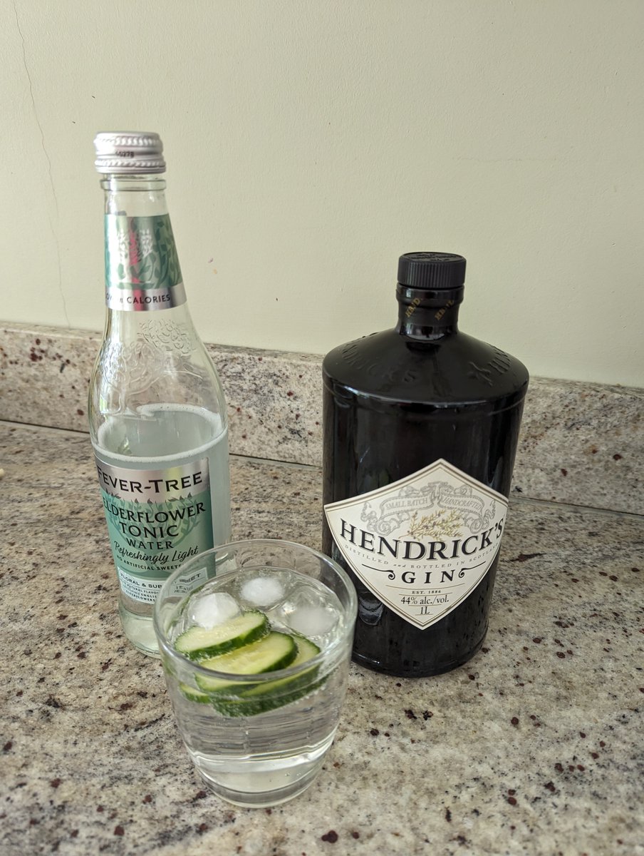 Post parkrun tipple, The perfect paring, Hendricks with Fever Tree Elderflower tonic