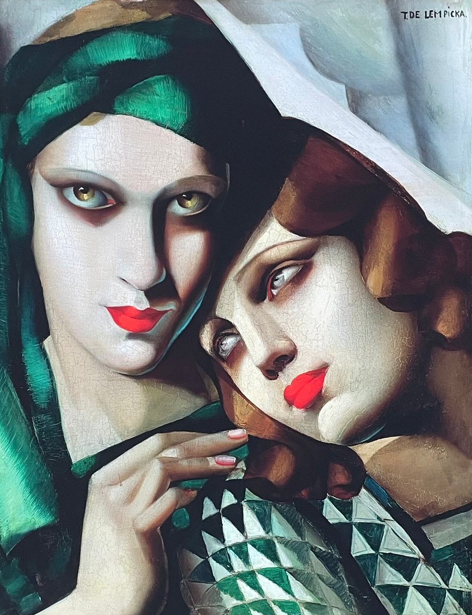 The Green Turban, 1927 by Polish Art Deco painter Tamara De Lempicka #WomensArt