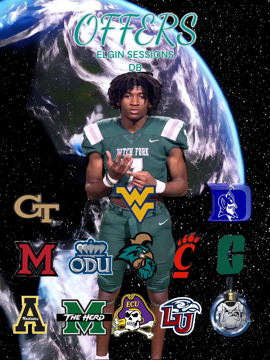 The list is continuing to GROW!!! @theElgin_sess making noise. @PrepRedzoneSC @HighSchoolBlitz @ShrineBowlNCSC @On3sports @SoSportsCentral @NorthSouthFB @SBLiveSC @UnderArmour @PackRecruits @MaxPreps @Rivals @247SportsSouth