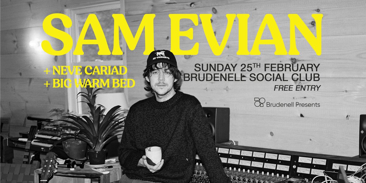 This is TONIGHT & it's FREE! 🙌 Sam Evian + @mybigwarmbed + Neve Cariad = 1 mindblowing show. 🤯 Reserve your free ticket below & we'll see you at 19:30. 🕣 ➡️ bit.ly/SamEvian-LDS