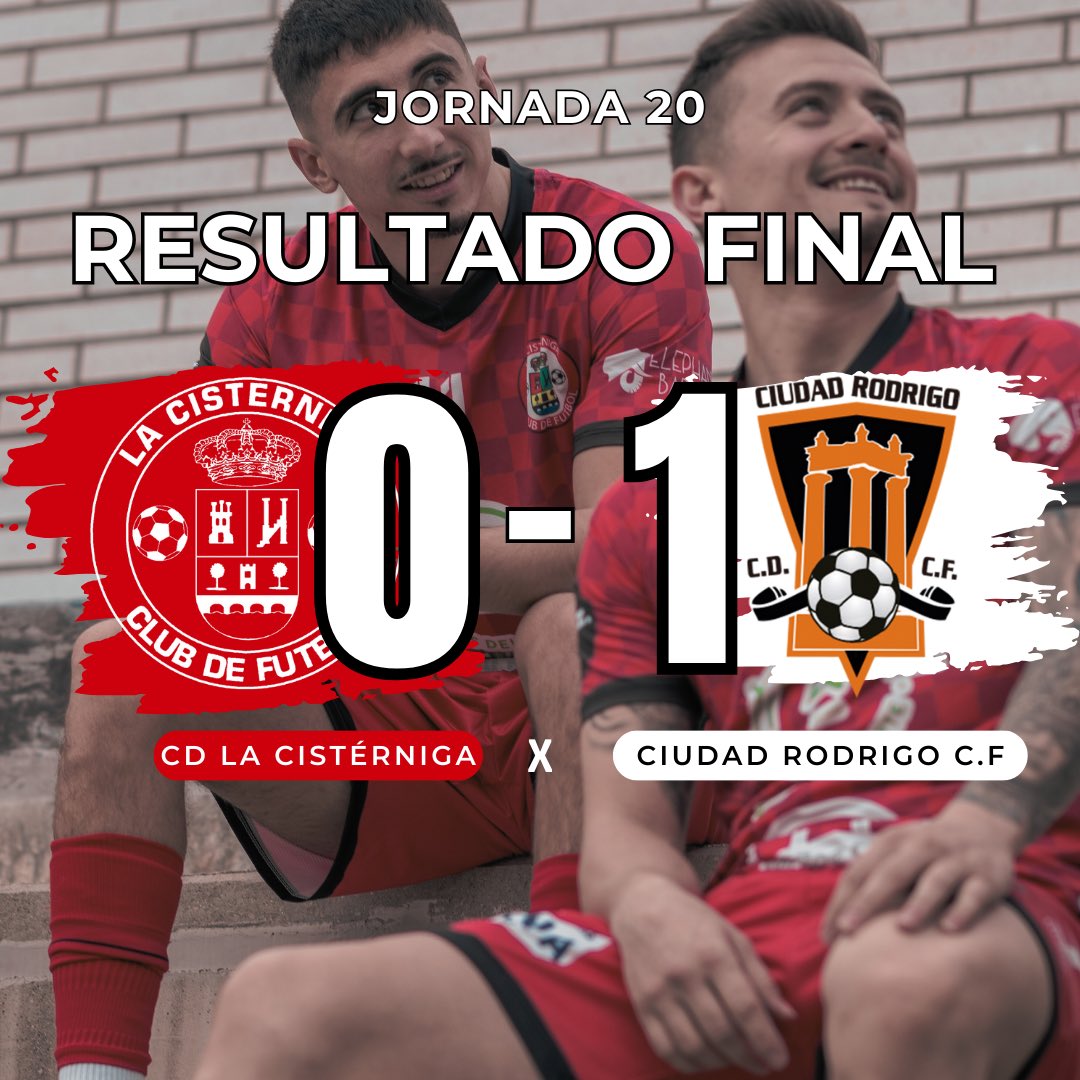 🚨 RESULTADO FINAL 🚨

🔴 CD La Cisterniga 0-1 Ciudad Rodrigo CF ⚪️

¡Mucho ánimo equipo!