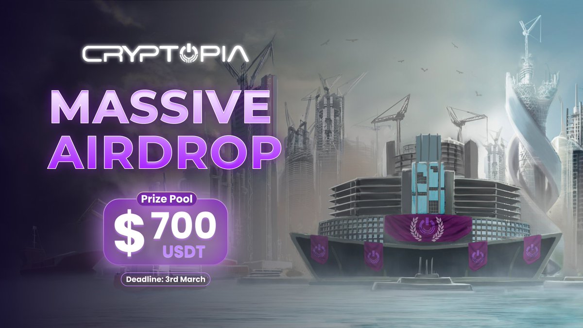 BlockChain_CK's tweet image. #CRYPTOPIA #SPORES  is running a massive $700 USDT #airdrop campaign in  tokens!

Join our Gleam competition:
🔗 wn.nr/rjGBU4M

Follow all the rules and tag your friends to join the airdrop campaign!

#Block_CK #Metaverse #Giveaway #web2 #web3