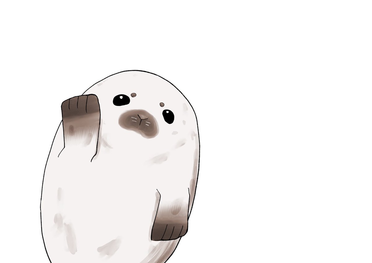 18号アザラシちゃんとの推し活🦭 おかかさんの素敵なイラストお借り