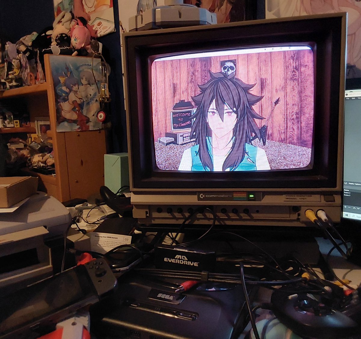 gui_luvs_thrash's tweet image. Look who&apos;s on the screen 
#vtubersetup