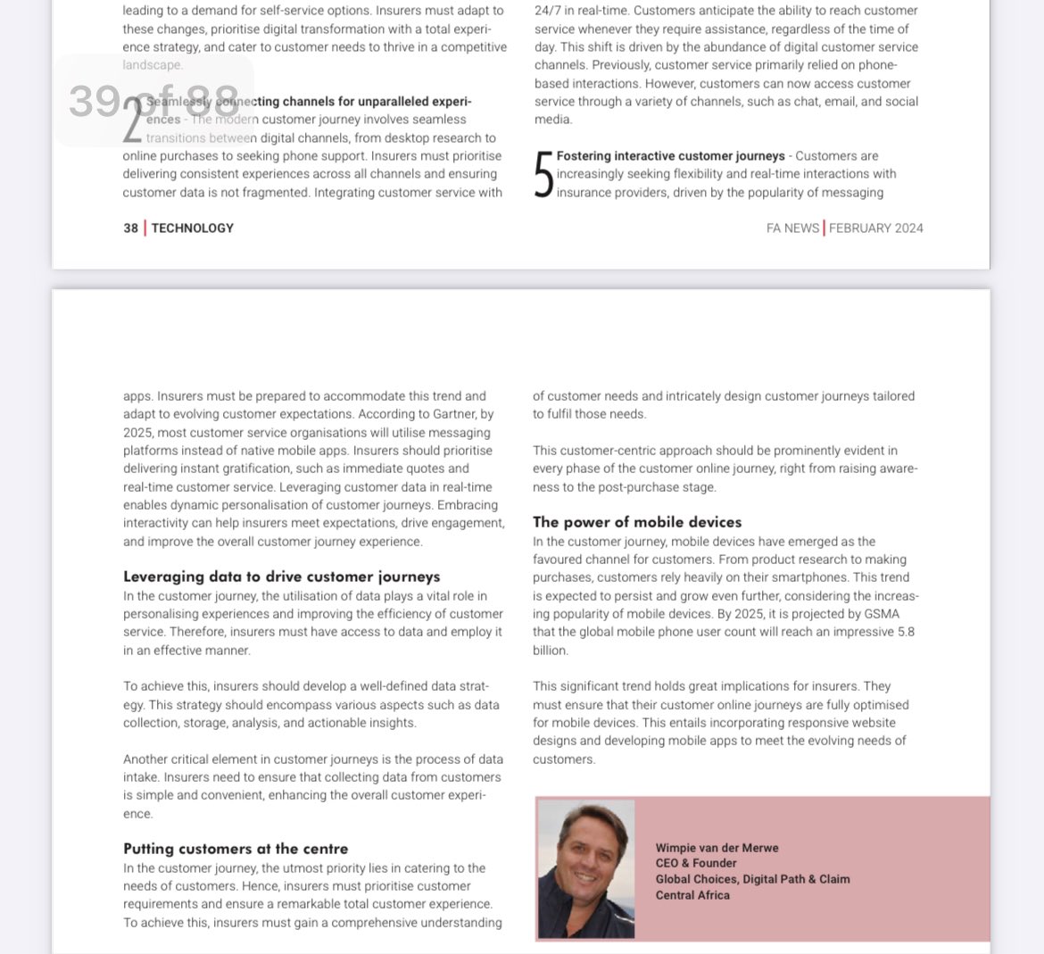 wimpiegc's tweet photo. My latest article in FAnews
#AddingtoLife #WiredtoCare #TrustedCX
https://t.co/Nn2OTkUmS5 https://t.co/w0tY8l9bio