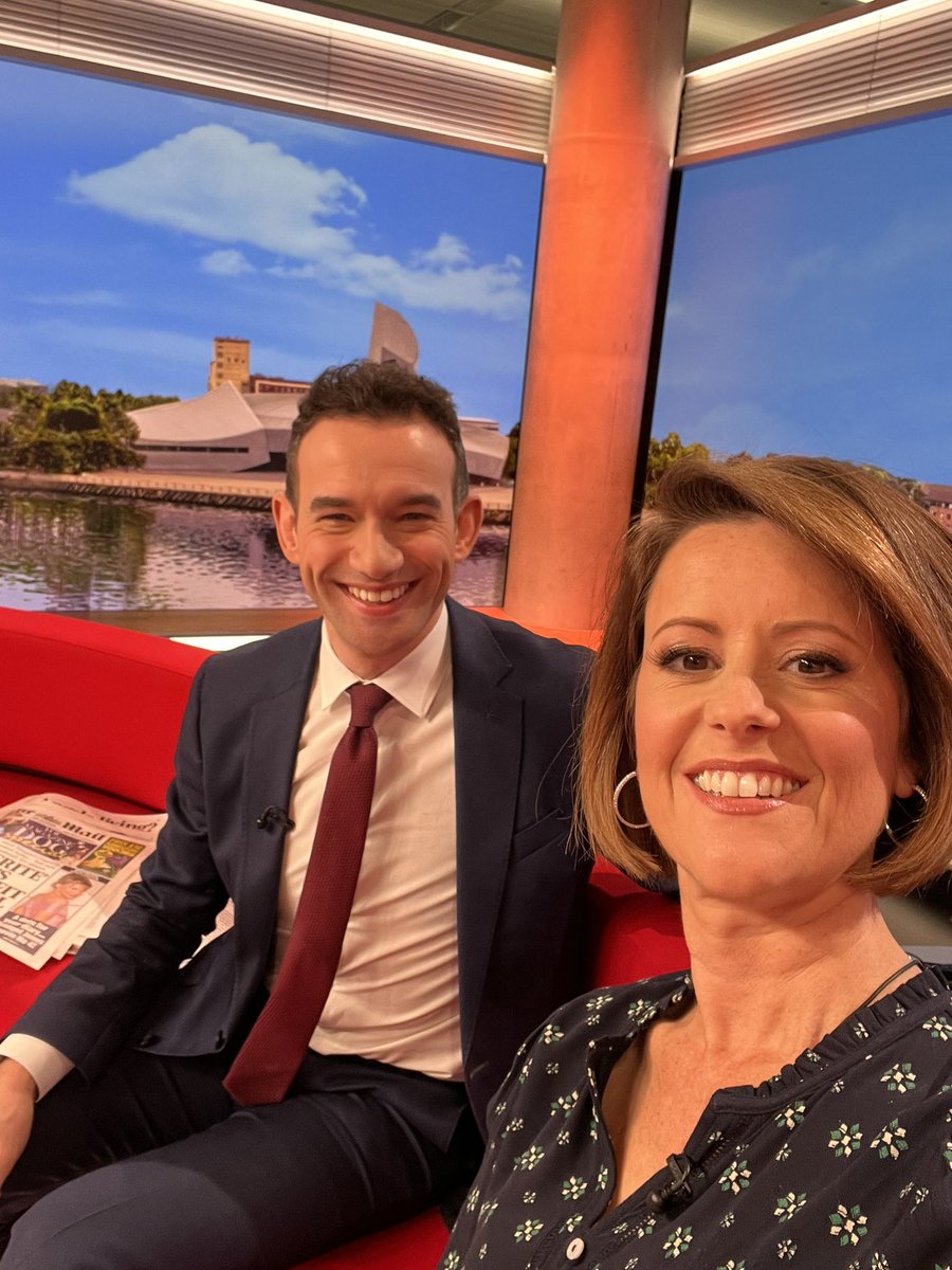 It’s me and @BenMBoulos on the sofa. Lots to talk about including @Frank_Rothwell just back from rowing across the Atlantic (aged 73) and Peanut - the medical detection dog trained to smell Parkinson’s disease. All still to come… @BBCBreakfast