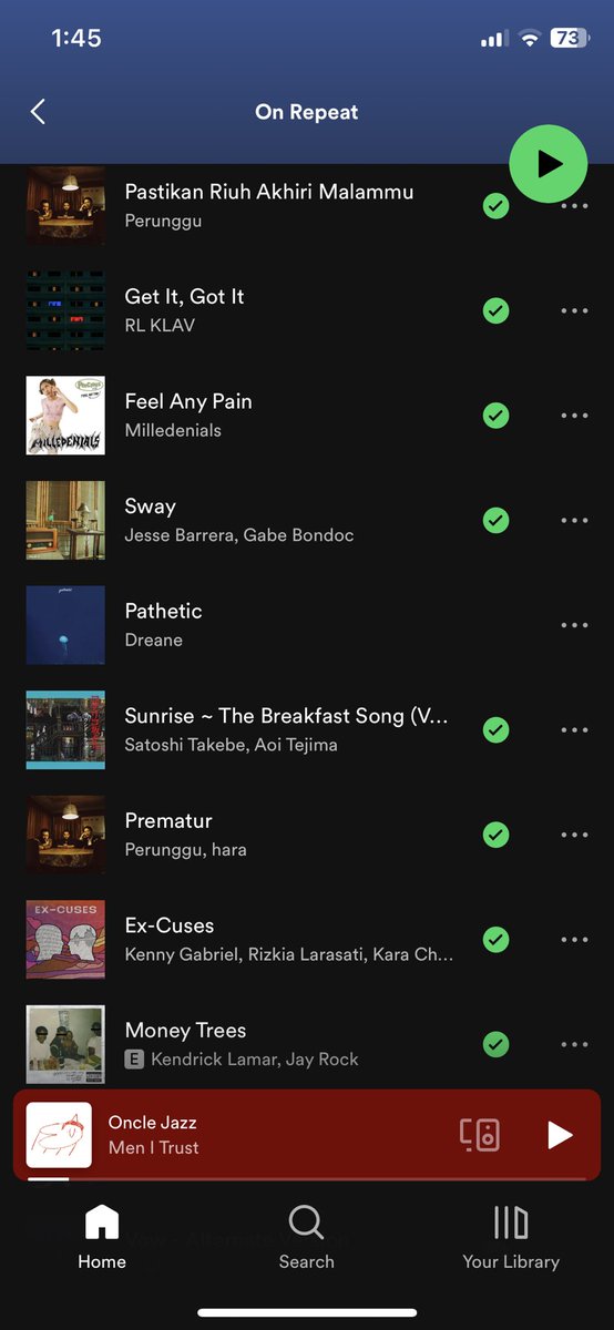 zarasyaa's tweet image. Me vs my on repeat