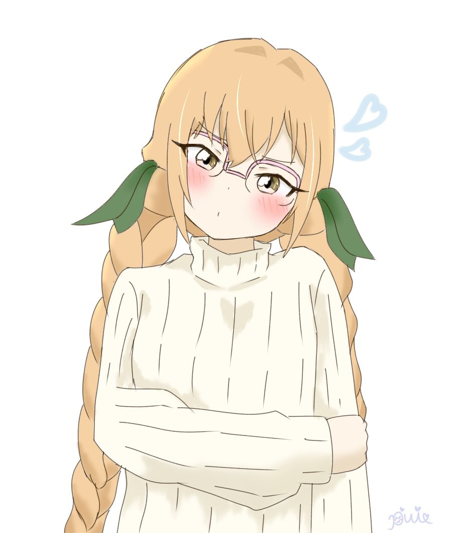 👓38枚目👓
素敵なタグを見つけたので...
 #100カノ愛と正義のメガネセーター部 
#100カノ  #100カノファンアート 
 #ぷいの唐音ちゃん100枚チャレンジ