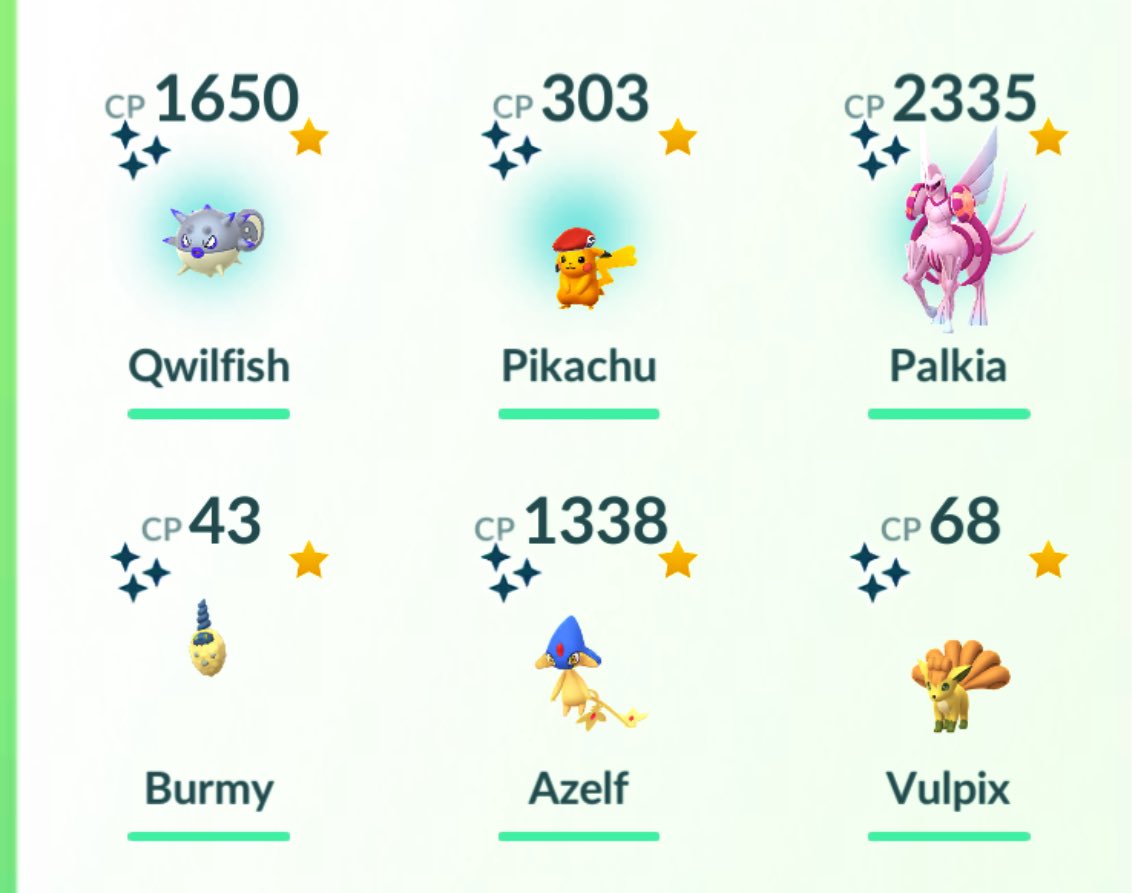 5 shinies &amp; 1 hundo from Sinnoh Tour 🙂👍 #PokemonGO #PokemonGOTour2024