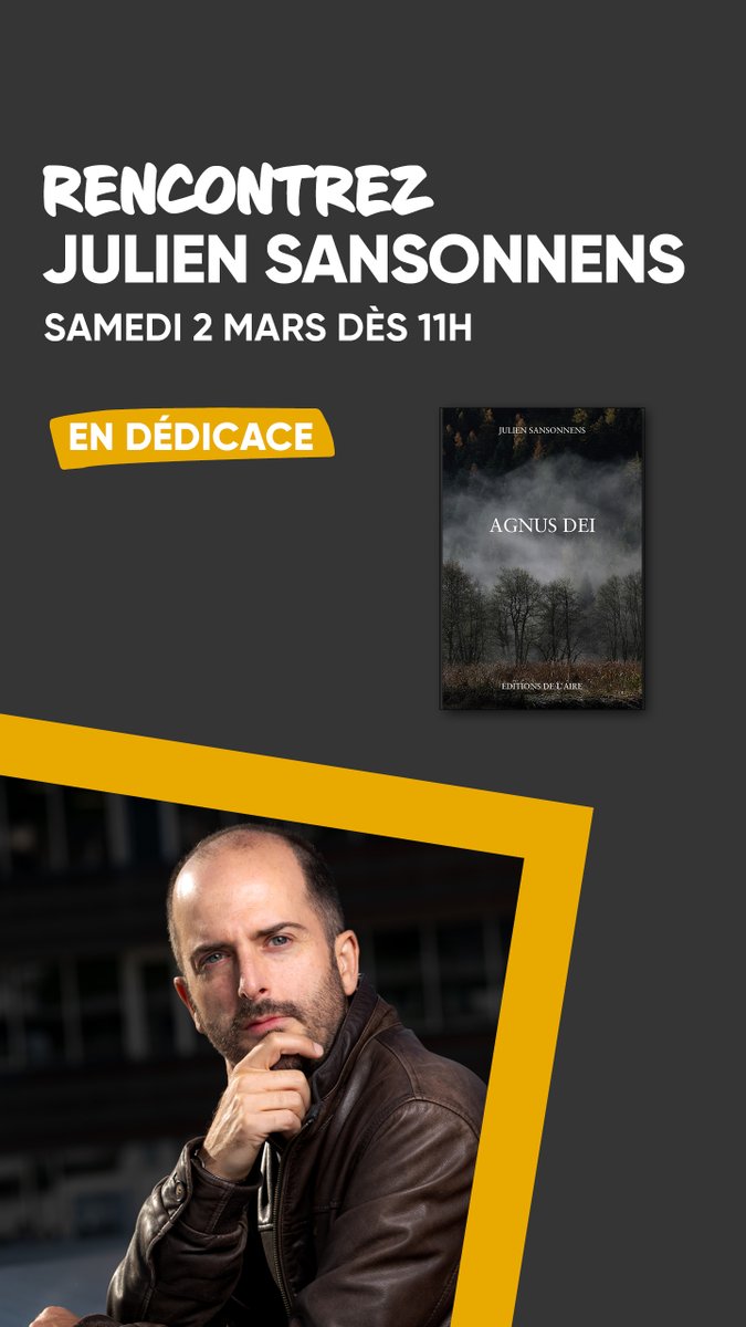 jsansonn's tweet image. Rendez-vous à la FNAC de Lausanne le 2 mars, dès 11h, autour d'Agnus Dei. Au plaisir.