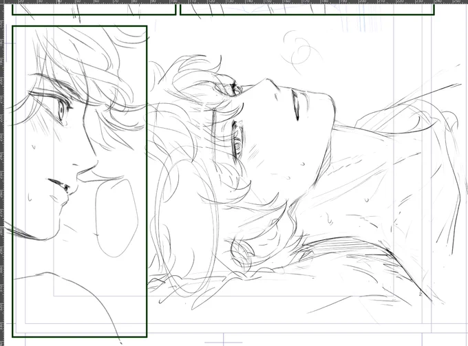 下絵WIP
🍎  🍏💦
#神様なんか信じない僕らのエデン
#僕エデ #創作BL 