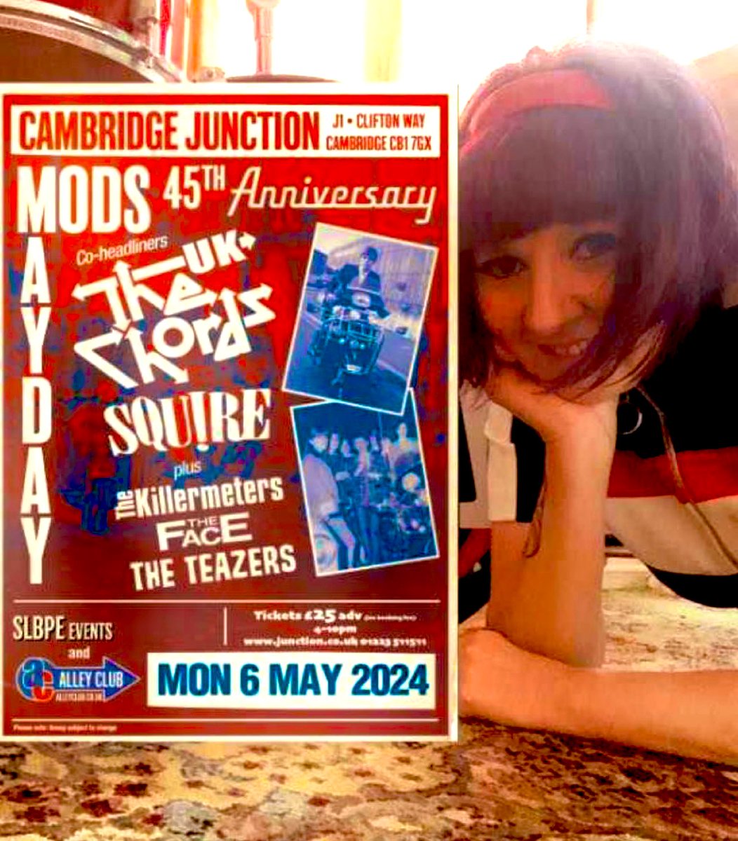Grazie mille Morena Tait for providing some photos of you and the MODS MAYDAY CAMBRIDGE - 45th ANNIVERSARY flier. Tickets: junction.co.uk/events/mods-ma… 📸 Morena Tait & Paul Sawtell