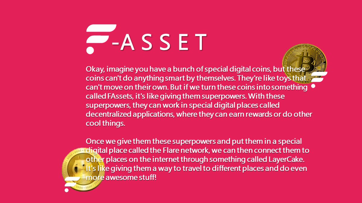 Here, I'm using simple language to explain what is FAsset being developed by the Flare team. 

#Flarenetwork 
#FlareCommunity