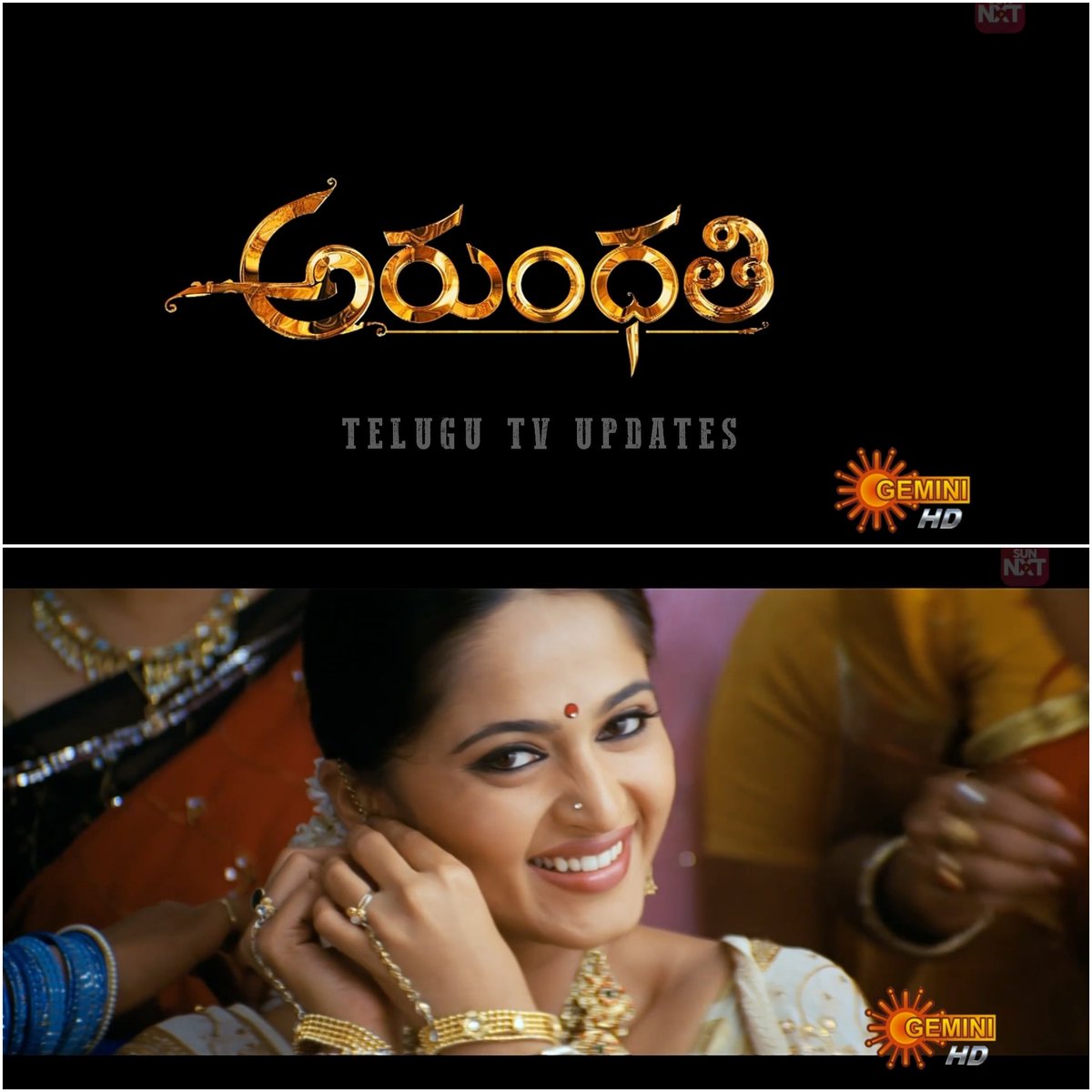 Blockbuster Movie
#Arundathi now showing on #GeminiTV

#AnushkaShetty #SonuSood