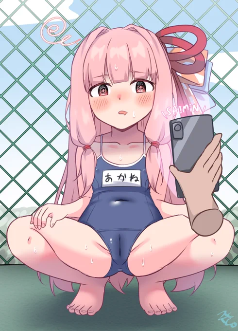 (R18エロ/コッショリ)スク水催眠エロ蹲踞茜ちゃん 