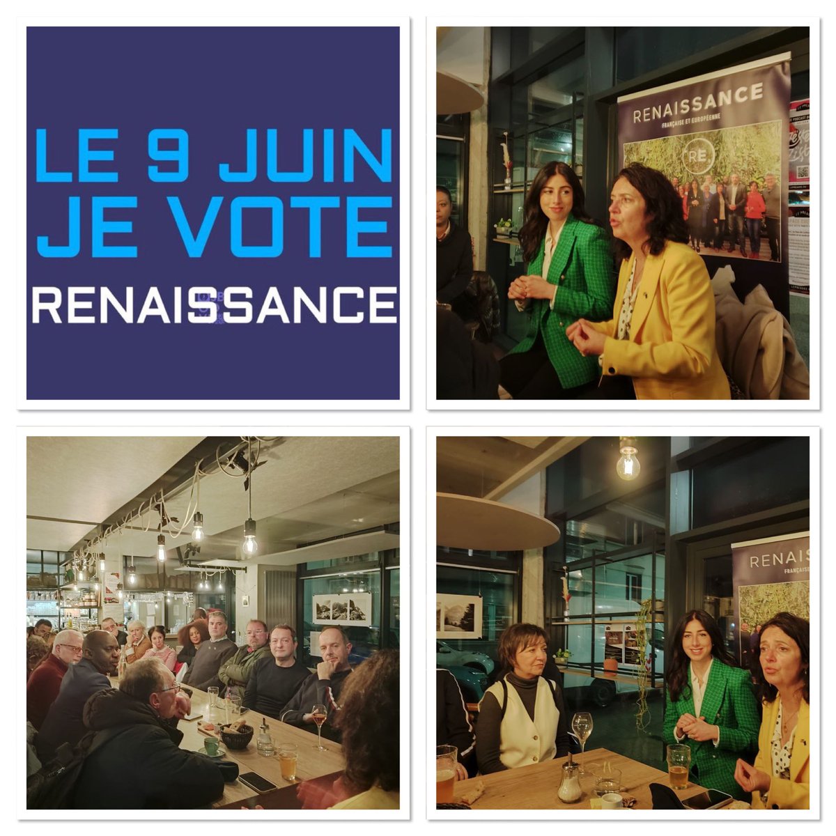 #Europe @Renaissance93 #UE Une soirée instructive dans une ambiance studieuse et amicale. Merci @ITolleret pour son intervention riche en enseignements pour une campagne #RenaissanceSSD et à @ShannonSeban pour permettre à notre équipe des rencontres déterminantes et motivantes.