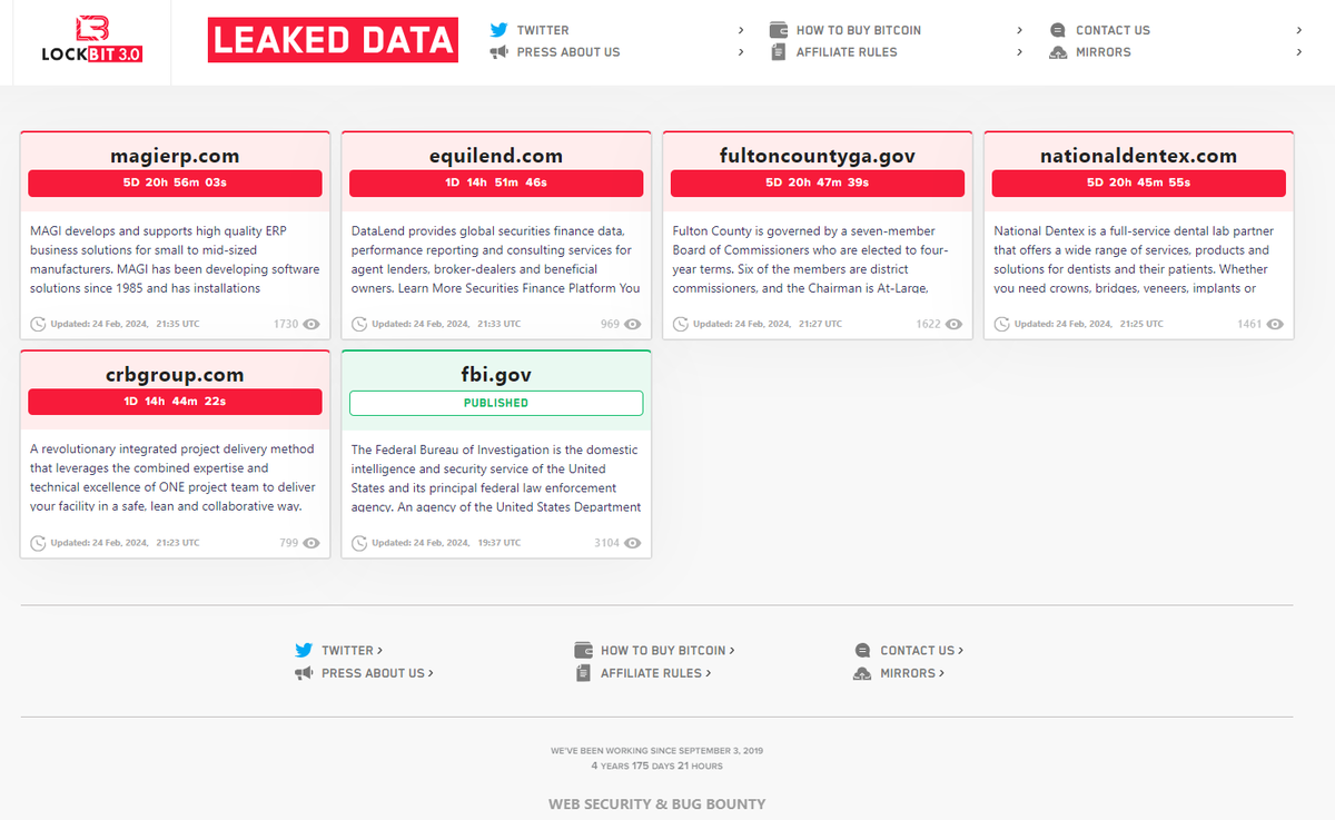 _SaxX_'s tweet image. 🚨🔴CYBERALERT🔴| LOCKBIT REFAIT SURFACE !

Cette histoire devient folle !

Alors que les forces de l'ordre avec le FBI, Le NCA et Europol fermaient, hier à minuit, le précédent site vitrine de #lockbit sur le darkweb, ces derniers ont lancé un nouveau site vitrine. 🤯

Le site…