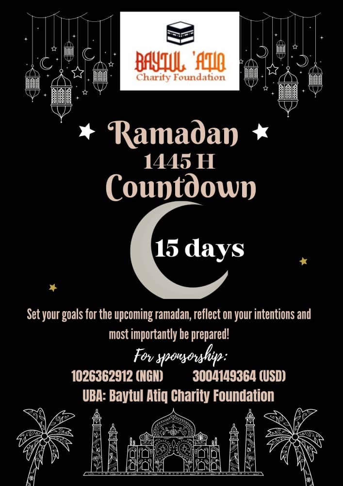 15 DAYS TO GO: Set your Goals 💙 

#InmatesSupport #SecondChances #NGOInitiative #HopeBehindBars #Ramadan2024 #ramadanmubarak
.
.
.
#NGO #InmateSupport #SecondChances #HopeForAll #SocialImpact #MakeADifference #Rehabilitation #CommunitySupport