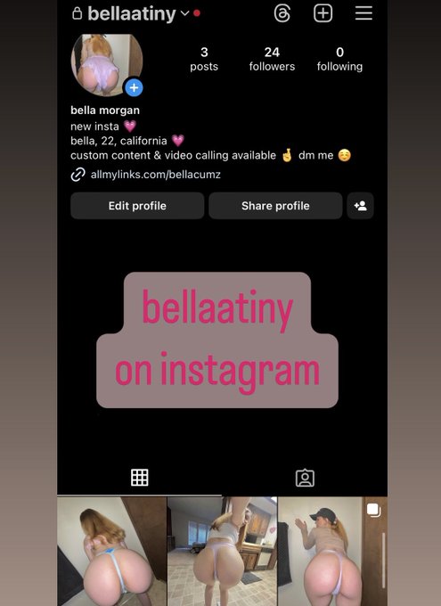 follow my new insta if you love me🥹 and for a surprise in your dms ⬇️ bellaatiny  https://t.co/8JzuUl1n20
