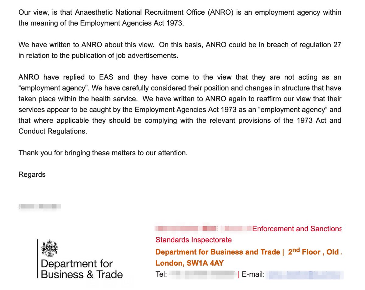 It could be Game Over for national recruitment, following the Department of Business and Trade decision that, in their view, ANRO must comply with Employment Agency legislation

schoolofanaesthesia.co.uk/news/game-over…