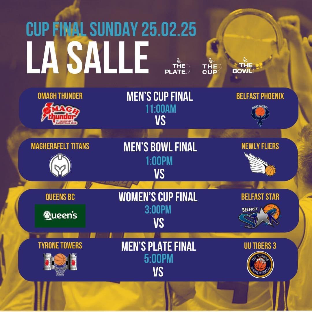 Get yourselves to La Salle Sports Complex this Sunday for our Men’s Cup Final, newly created Mens Bowl, Women’s Cup Final and Mens Plate Final! 

Times Below 👇🏻 👀 ⬇️