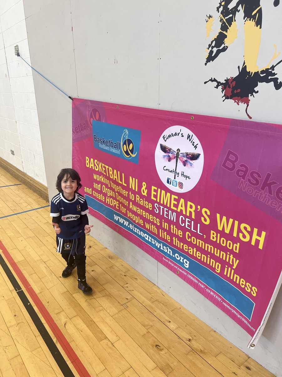Great to have <a href="/Eimears_Wish/">Eimear’s Wish Creating Hope</a> at <a href="/BasketballNI/">Basketball NI</a> Cup Finals weekend in <a href="/laSalleSportFit/">laSalle SportFitness</a>! 

Sean will be there again today with tea ☕️ coffee &amp; an important message around how you can help in the search for Stem Cell donors! 

Specifically the register needs healthy males between 18+