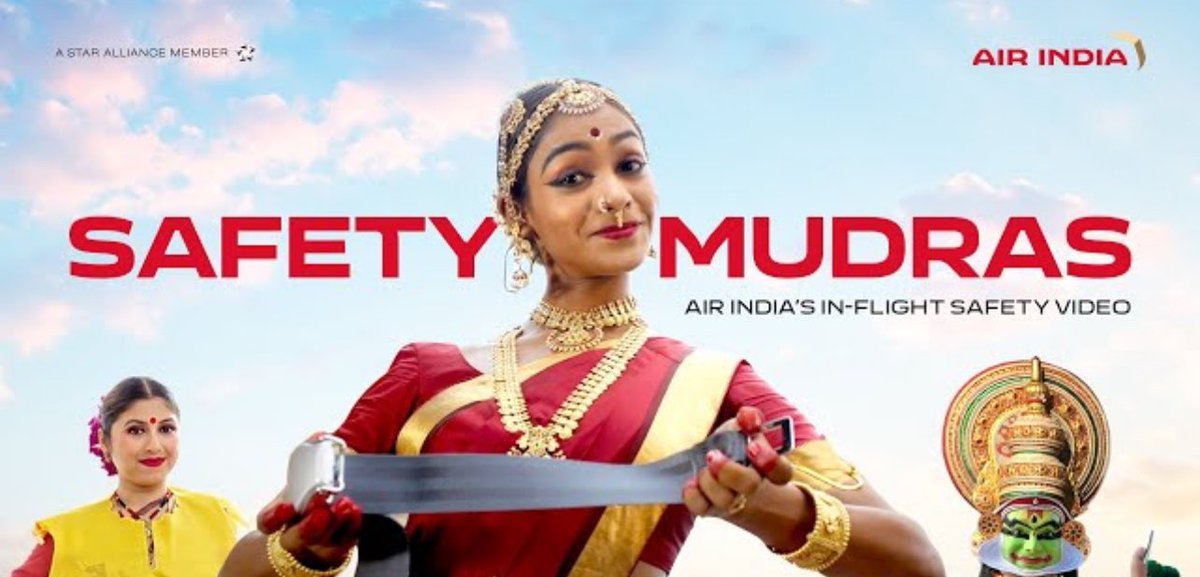 youtu.be/al51WZcN2_U?si… @airindia new safety mudras!☺️