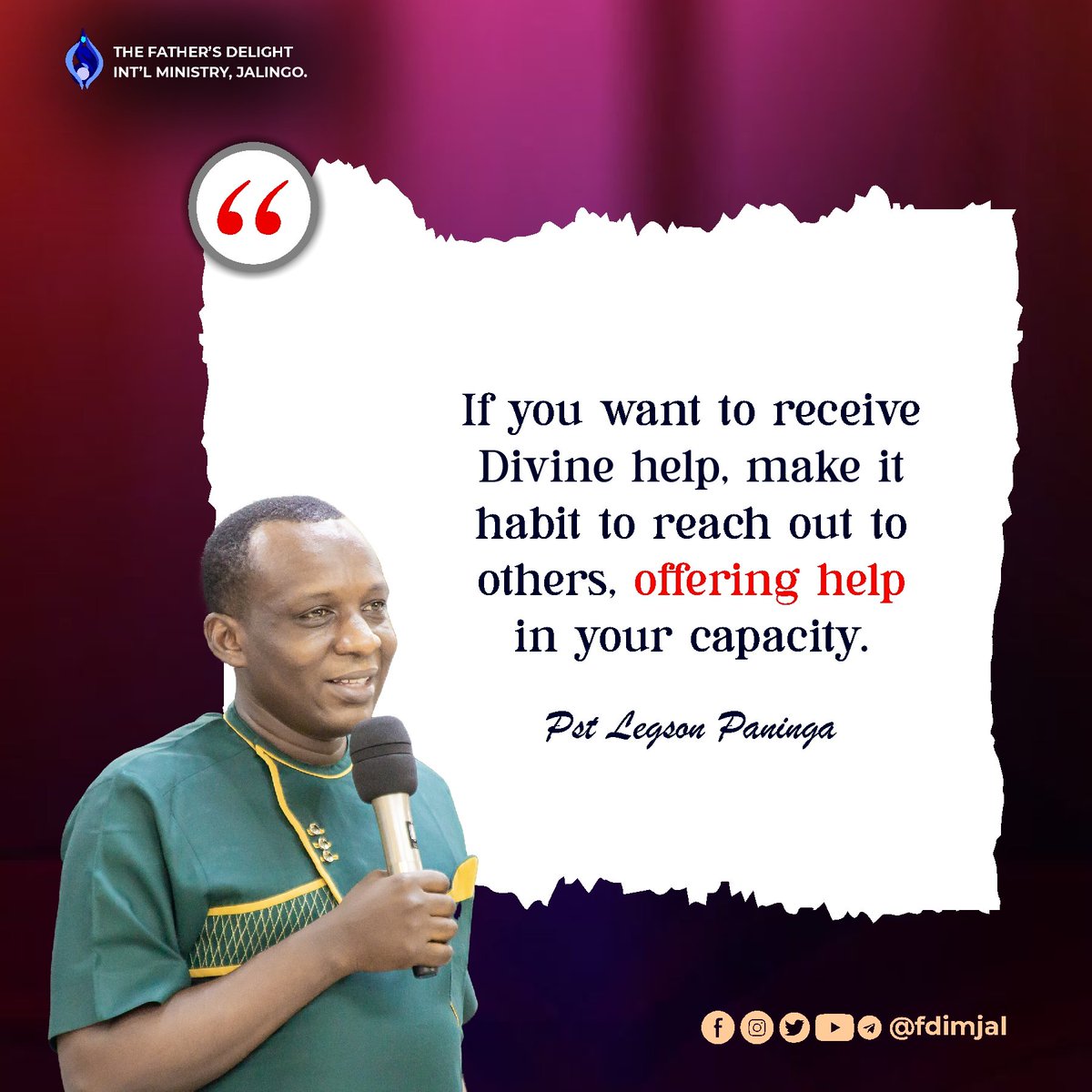 fdimjal's tweet image. #PstLegsonPaninga  #February2024ThanksgivingSundayFDIMJalingo #FirstService #2024OurYearOfDivineHelp