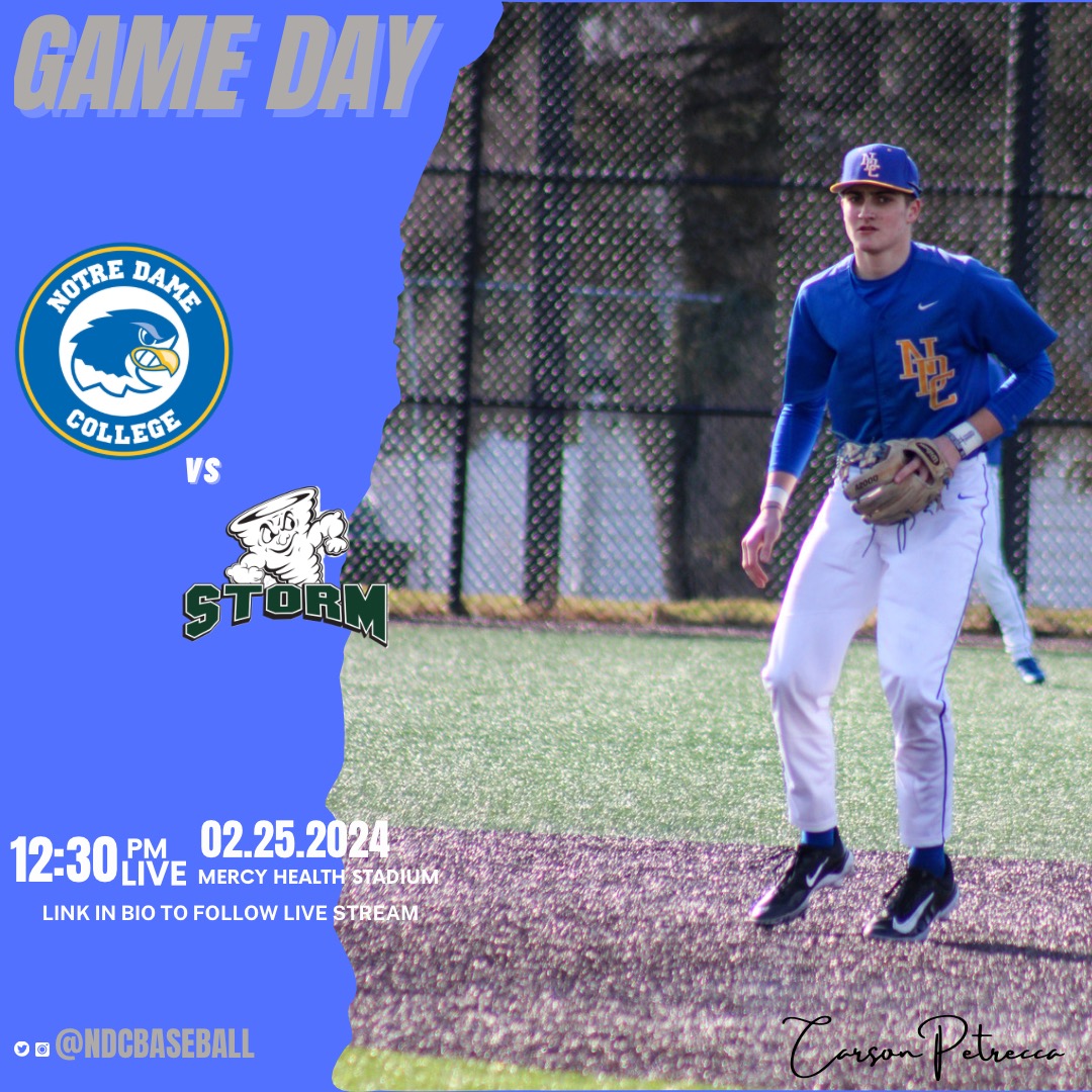 Let's play 2❗️ The Falcons take on Lake Erie College today in a twin bill 🦅👀💪🏻 #FlyAbove #BirdsOfPrey 📍Mercy Health Stadium- Avon