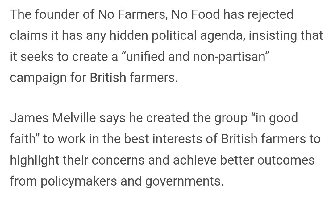 The other is a GBN pundit from Scotland...

'No political agenda'. Wild that people think he actually cares about 🏴󠁧󠁢󠁷󠁬󠁳󠁿 farmers. Nothing unifying about the campaign - a calculated ostricisation of any that are supportive of adopting more wildlife + #NatureFriendlyFarming methods.