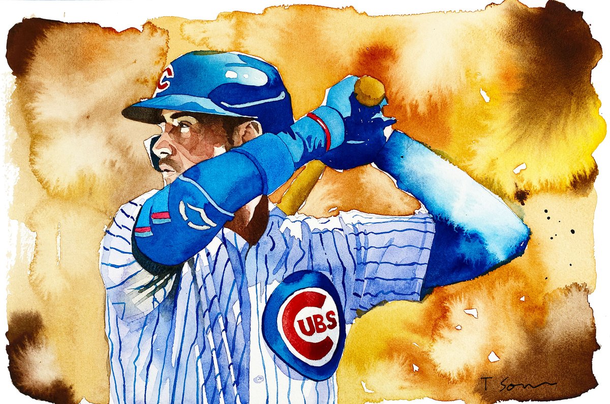 Welcome home, #CodyBellinger ! 
#Cubs #watercolorpainting