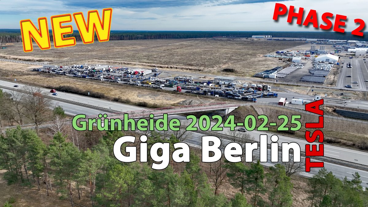 😎👉Tesla Giga Berlin Update #194 - PHASE 2 🚨 NEW drone video online! 2024-02-25 youtube.com/watch?v=AWYyip… @elonmusk #tesla #GigaBerlin #gigafactory #gf4