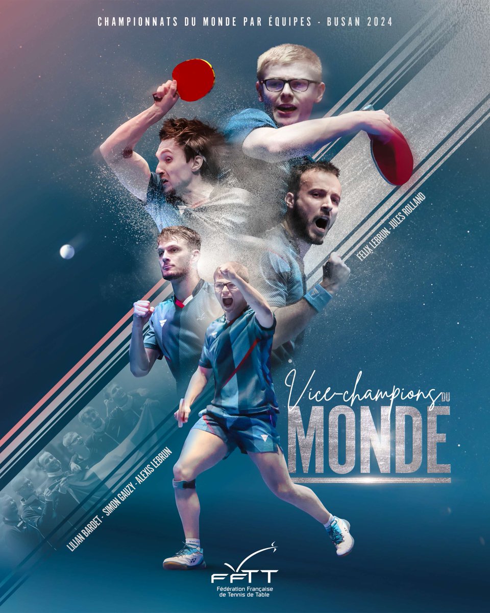 𝐕𝐢𝐜𝐞-𝐜𝐡𝐚𝐦𝐩𝐢𝐨𝐧𝐬 𝐝𝐮 𝐦𝐨𝐧𝐝𝐞 ! 🥈 27 ans après les mousquetaires, l’équipe de France masculine vient de remporter à Busan, en Corée du Sud, la troisième médaille d’argent de son histoire aux championnats du monde 😍 Bravo les Bleus ! 💙 #TeamFrance 🇫🇷