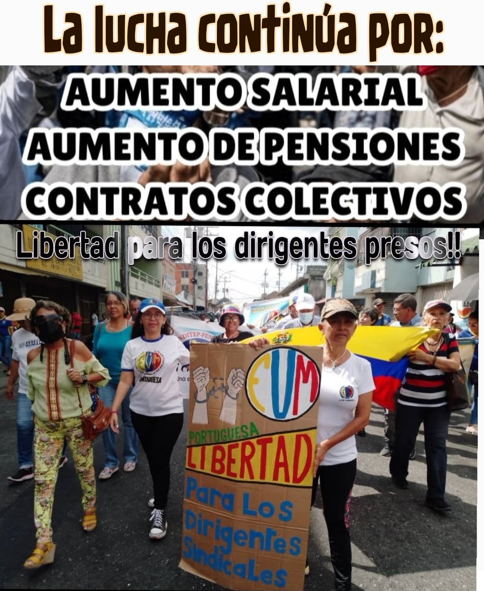 Atención Lucha de los Activos y jubilados de Portuguesa y Caracas por Salario y pensión que permita comprar cesta básica continua pese a la larga espera,2años sin ajuste salarial,sin control de la devaluación del Bolívar y bonificado el salario lo que trae mas pobreza al pueblo