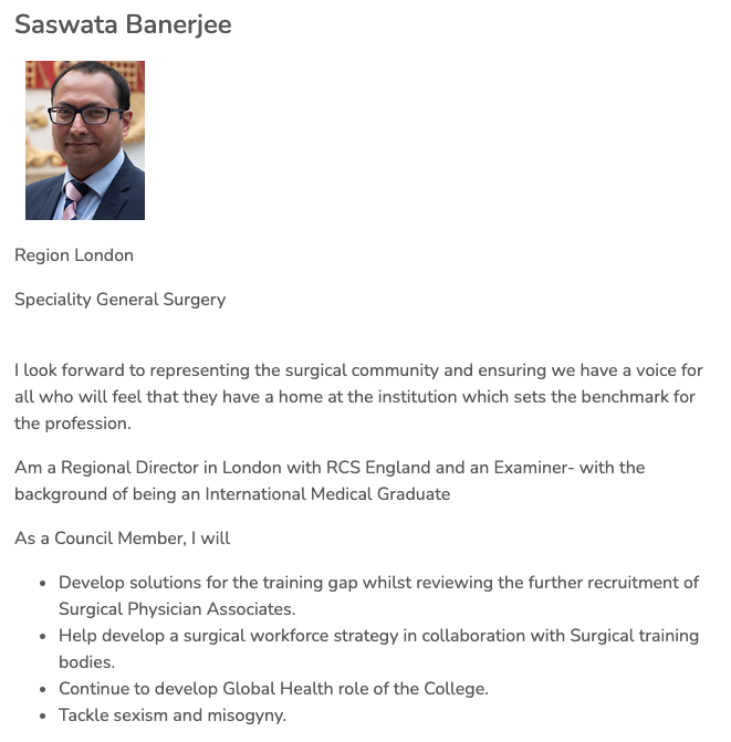 Partha S Kar 🇮🇳🇬🇧🏏🎥 (@parthaskar) on Twitter photo In a democratic process-YOU have the opportunity to shape YOUR college/organisation
Had a look at <a href="/RCSnews/">The Royal College of Surgeons of England</a> Council elections- some fab candidates
Read their statements- & vote
FWIW? <a href="/sasbanerjee/">Sas Banerjee</a> was once-my senior
And integrity? This man has
In buckets
secure.cesvotes.com/V3-2-0/rcs/en/… In a democratic process-YOU have the opportunity to shape YOUR college/organisation
Had a look at <a href="/RCSnews/">The Royal College of Surgeons of England</a> Council elections- some fab candidates
Read their statements- & vote
FWIW? <a href="/sasbanerjee/">Sas Banerjee</a> was once-my senior
And integrity? This man has
In buckets
secure.cesvotes.com/V3-2-0/rcs/en/…