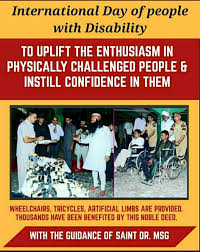 DSS provides wheelchairs, tricycles to #DifferentlyAbled people under #CompanionInNeed #CompanionIndeed #Sathi_Muhim and deformity correction camps are organized every year.  Saint MSG Insan and Dera followers are in real sense #HelpingHand #TrueCompanion of disabled persons.