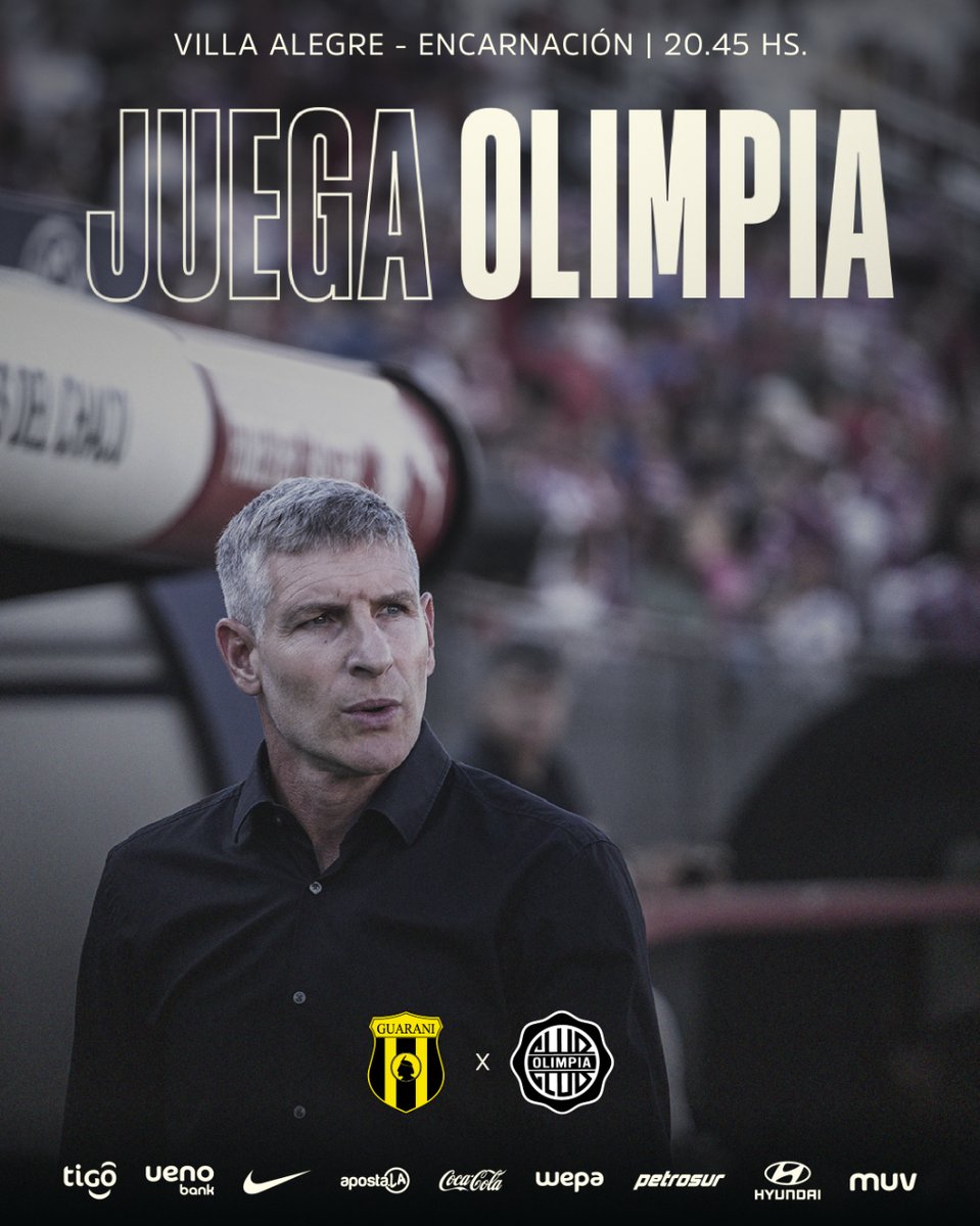 𝑯𝑶𝒀, 𝑶𝑳𝑰𝑴𝑷𝑰𝑨.

Todos juntos en el Estadio Villa Alegre de Encarnación.

¡Vamos, Decano! ⚔️

#SoyDelOlimpia ⚪️⚫️⚪️