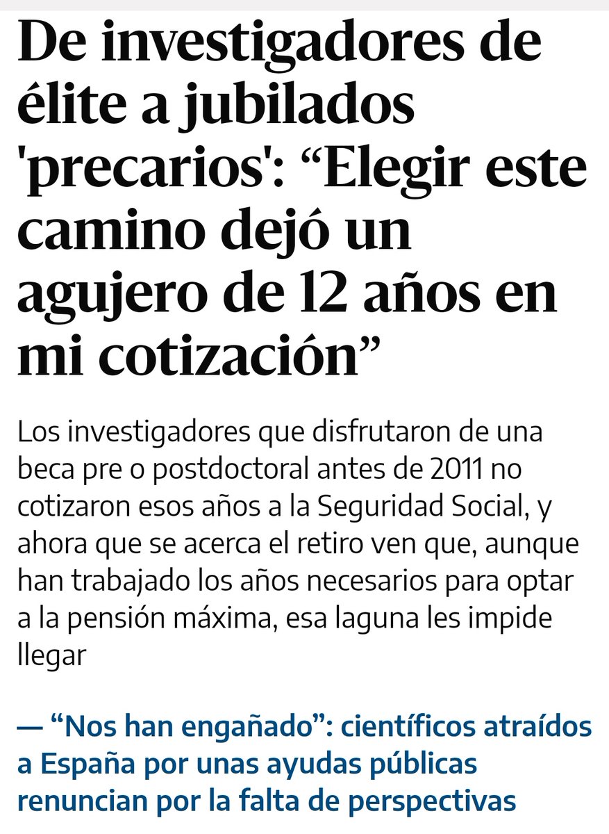 Ser científico en España...